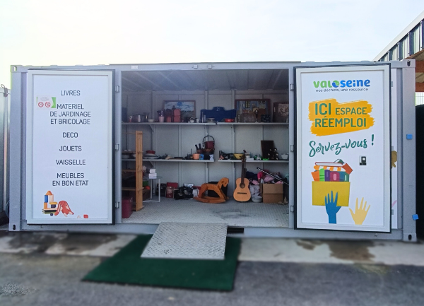 Conteneur réemploi de la déchèterie de Triel-sur-Seine